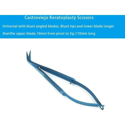 Ophthalmic Castroviejo Keratoplasty Scissors ophthalmic eye instruments