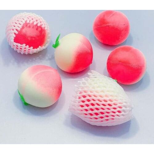 Peach Squeeze Stress Relief Balls Vent Decompression Toys Relax Toy Ball Bouncy Toy Eye-Catching Party Decorative Favors