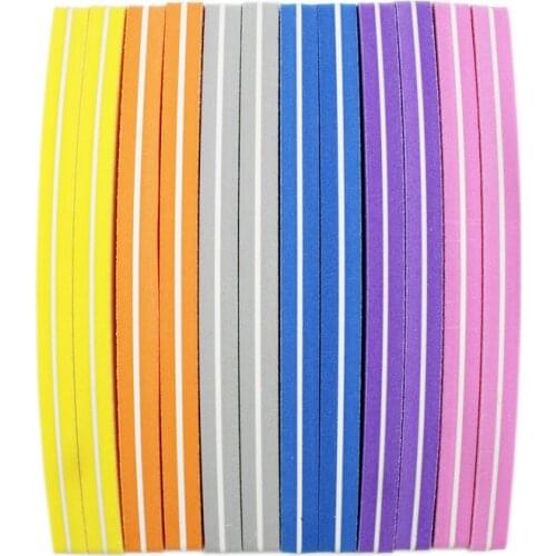 Nail Files Buffers Sanding Sponge 100/180 Colorful Double Sided Sandpaper Sponge Block Nail Polish Manicure Tools Lime