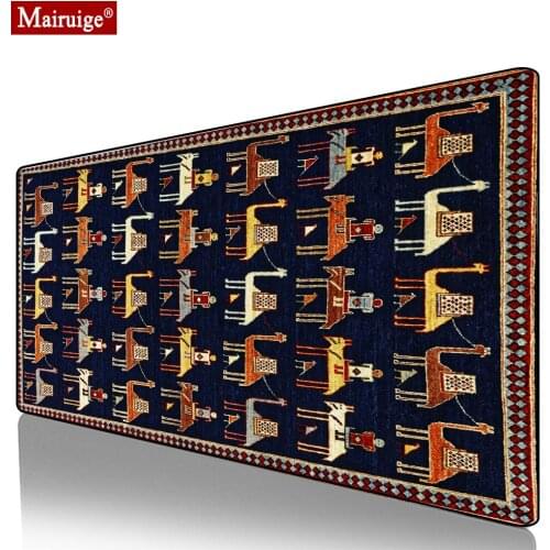 Camel Persian Rug Bohemian Mouse Pad XXL Gamer Desk Mat Large Keyboard Pad Gaming MousePad 90x40cm/80x30cm for Laptop Table Pads
