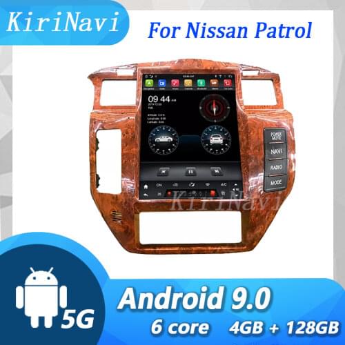 KiriNavi 12.1'' Telsa Style Vertical Screen Android 9.0 Car Radio Gps Navigation For Nissan Patrol Y61 Car Radio Dvd Multimedia