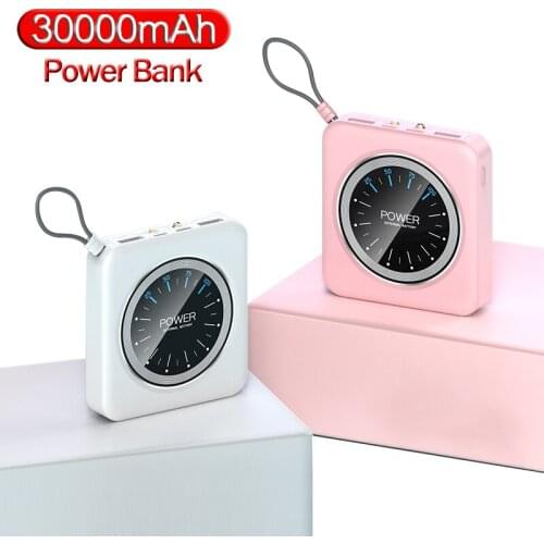 Poverbank 30000mAh Outdoor Travel Portable Charger Emergency Mobile Charger Fast Charger Power Bank for Samsung Xiaomi Iphone