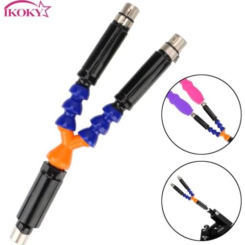 IKOKY Female Masturbation Double-headed Sex Toy For Women Bent Tube Connector Sex Machine Dildo Attachments Vibrator Accessories
