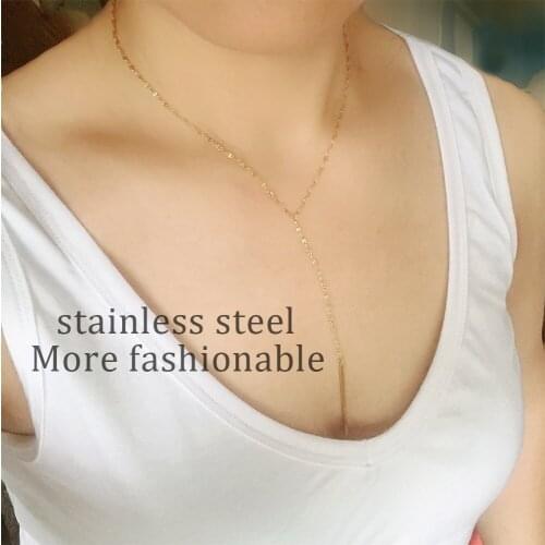 Womens gold silver color stainless steel lip chain Double layer and single layer found Pendant multilayer girl Necklaces Choker