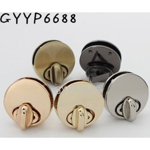 1set 30sets Decorate Round lock for bags FASHION handbags hardware accessories leather twist DIY