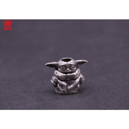 1PC Retro White Copper EDC Paracord Beads Lanyard Pendants Knife Beads Umbrella Rope Cord Necklace Bracelet Beads Pendants