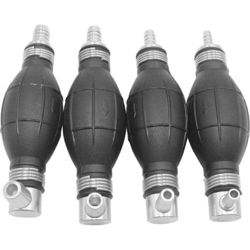 1pcs Hand Fuel Pump Automobile Multipurpose Rubber Aluminum Spherical Gasoline Primer Bulb Rod Connection Rod Petrol Tank 14.5cm