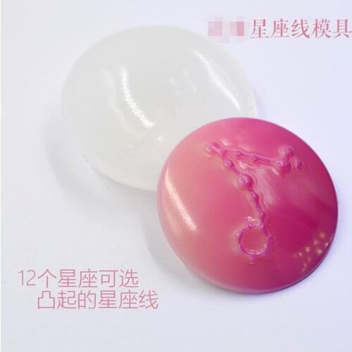 12 Constellation DIY round Silicone mould Pendant Mould For Resin DIY Mould Jewelry Making Tool resin molds for jewelry
