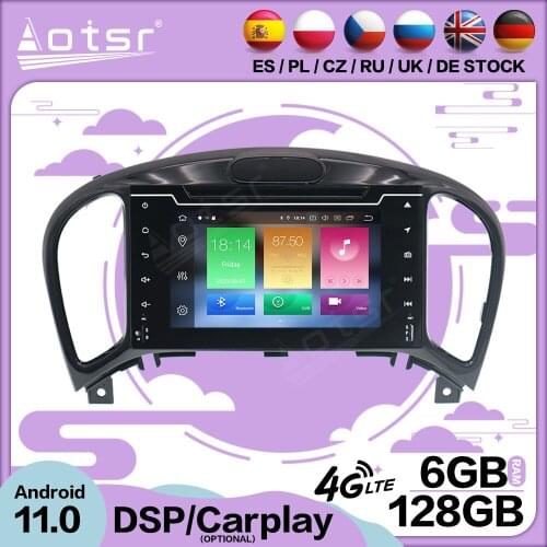 128G Carplay Android 11 For Infiniti ESQ NIssan Juke 2011-2017 Multimedia GPS Video Player Radio Receiver Audio Stereo Head Unit
