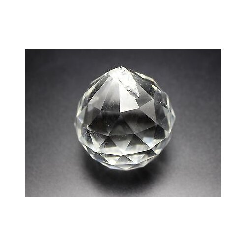 2 Clear Crystal Faceted Glass Ball Prism Suncatcher 30mm FengShui Chandelier