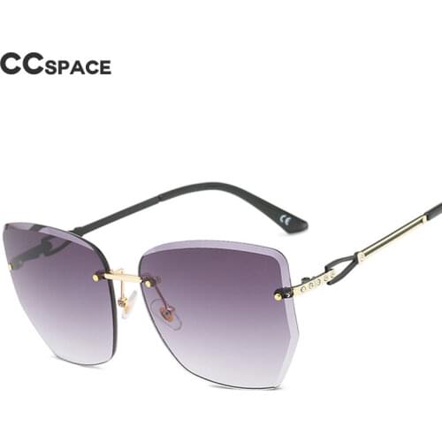 49093 Rimless Trimming Diamond Luxury Sunglasses Men Women Fashion Shades UV400 Vintage Glasses