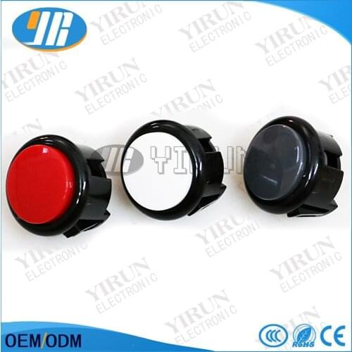 10PCS 30mm Arcade Button Built-in Microswitch DIY Push Buttons (12 colors)