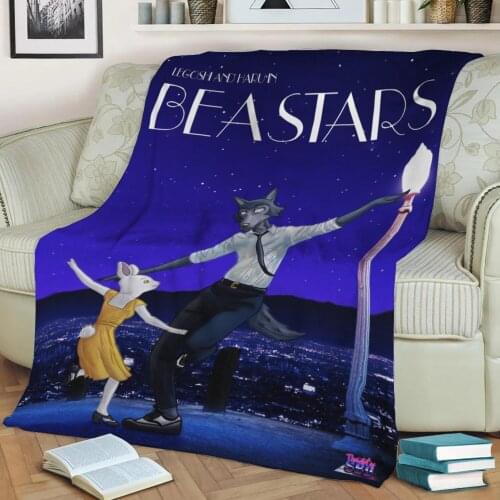 BEASTARS Flannel Throw Blanket 3D Printed Keep Warm Sofa Child Blanket Home Decor Textiles Dream Family Gift