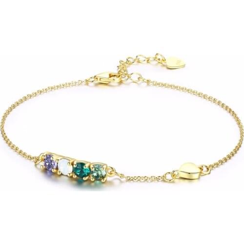 S925 sterling silver bracelet fashion crystal bracelet romantic sterling silver jewelry wedding jewelry high-end gift