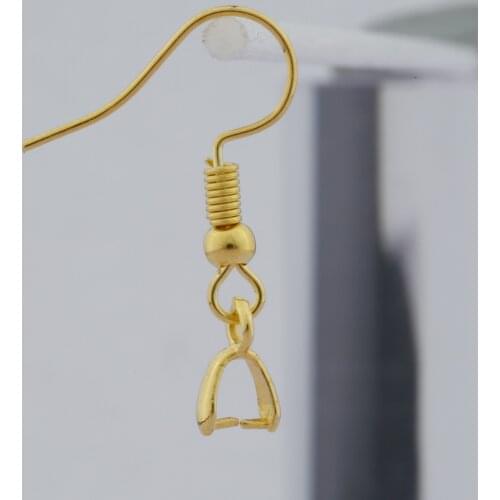 Color Retention And HypoAallergenic 20Pcs Jewelry DIY Accessories Gold Plated Hook For Necklace Earring Accessories PJ012