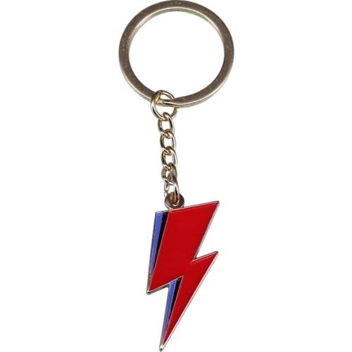 David Bowie inspired lightning keyring music fans charm trendy artist decor