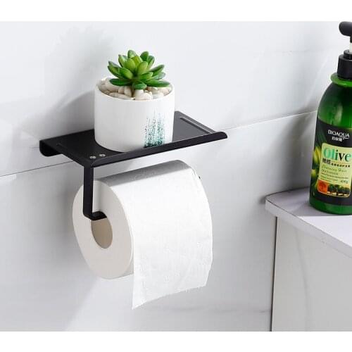 Toilet Hand Paper Holder Punch-Free Bathroom Tissue Box Mobile Phone Stand Hotel Hotel Roll Stand Holder Public Places Paper