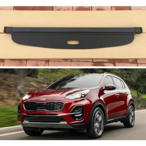 For 2016 2017 2018 2019 KIA SPORTAG High Quality Rear Trunk Security Screen Privacy Shield Cargo Cover (Black/Beige)