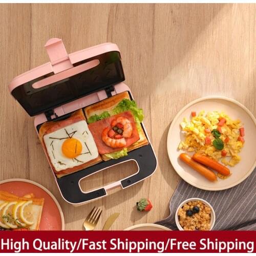 Electric Sandwich Maker Breakfast Machine Egg Cake Oven Sandwichera Multifunctional Electric Waffle Maker Toaster Machine BM04