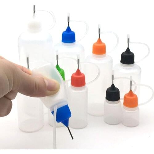 1pcs Empty Plastic Squeezable Needle Vial 3/5/10/15/20/30/50/100/120ml Liquid Dropper Sample Eyes Drop Refillable Bottle