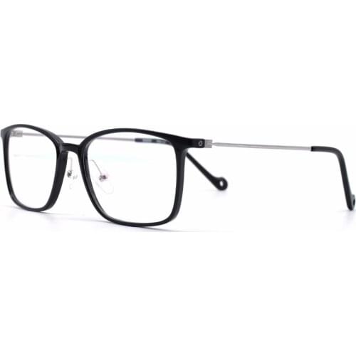 HKUCO Casual Classic Square Frame Clear Lens Black Frame Glasses