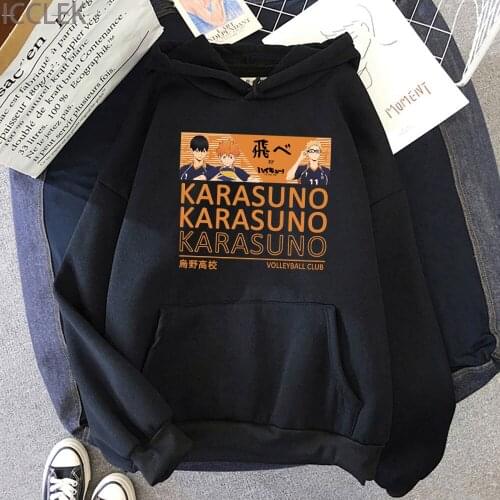Haikyuu Anime Hoodies Men women Kawaii Karasuno Volleyball hinata shoyo Graphic Streetwear Harajuku Unisex Hip Hop Sweatshirts