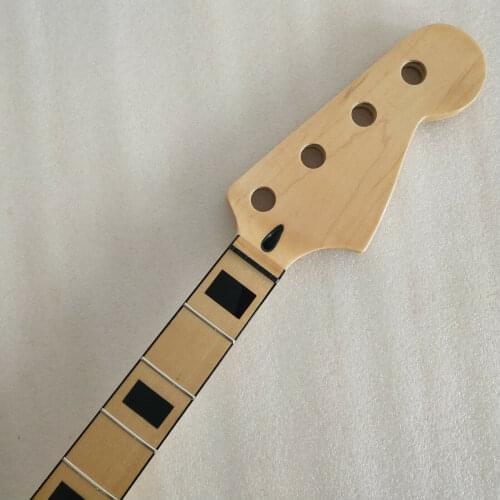 JI YIN Maple 20 Fret Neck For Electric Bass Guitar Neck Replacment gloss finished
