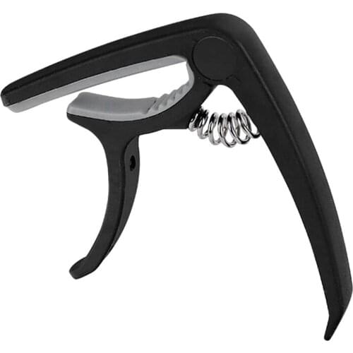 Classic Guitar Capo Silicone Cushion Metal Capo Trigger Guitar Tuned Clip(Black)