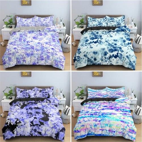 Watercolor Paint Bedding Set Bedroom Decor Abstract Style Duvet Cover Set King Queen Twin Single Size Luxury Bedclothes 2/3Pcs