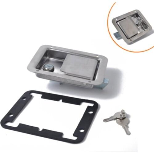 Car Door Cover Lock Stainless Steel Chrome Car Door Lock Cover Stainless Steel Buckle Protector Inline RV Caravan Boat Yacht