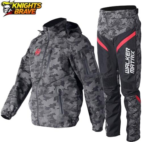 Winter Hooded Motorcycle Jacket Cold-proof Waterproof Chaqueta Moto Men Motorbike Motocross Riding Clothing Protective Gear