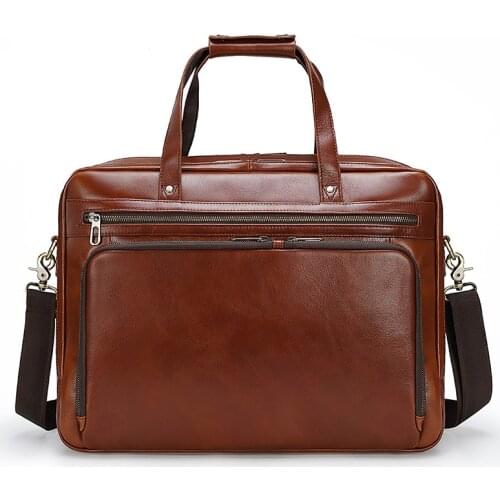 Luufan Mens Bag Genuine Leather Men Briefcase for 15.6''Laptop Messenger Mens Business Handbag for Document