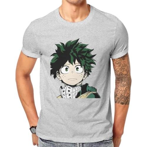 Men Deku Anime Todoroki Shotos Aizawa Shoutas Funny Graphic Classic O collar T-shirts