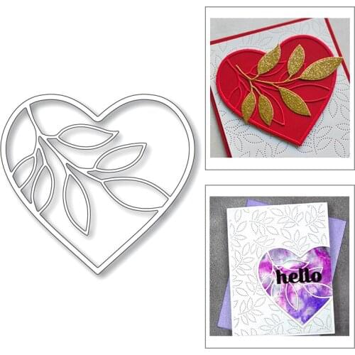 2020 New Valentine Heart Frame Background Debossing Embossing Metal Cutting Dies For Scrapbooking Greeting Card Making no stamps