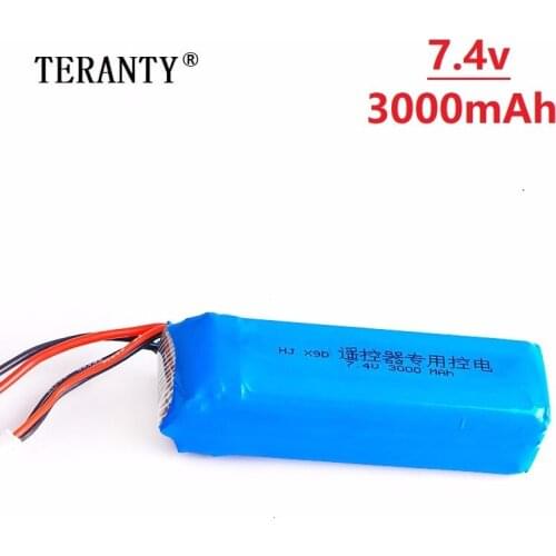 Upgrade 7.4V 3000mAh Lipo Battery for MJX Bugs 3 B3 RC Quadcopter Spare Parts 7.4v Rechargeable Battery Upgrade 1800mah 25C 1Pcs