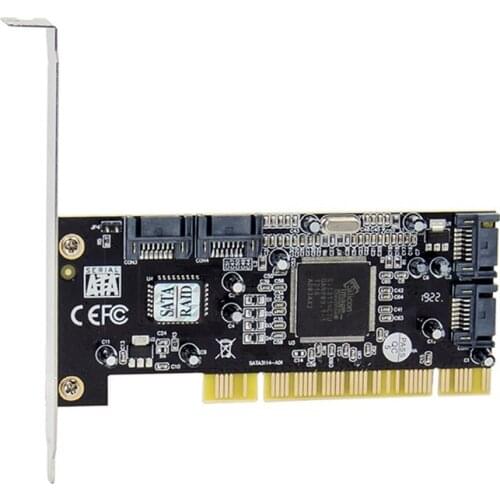 PCI Sil3114 SATA150 4-Channel to SATA RAID Array Card Sil3114 SATA Adapter Controller Chip Card for Computer