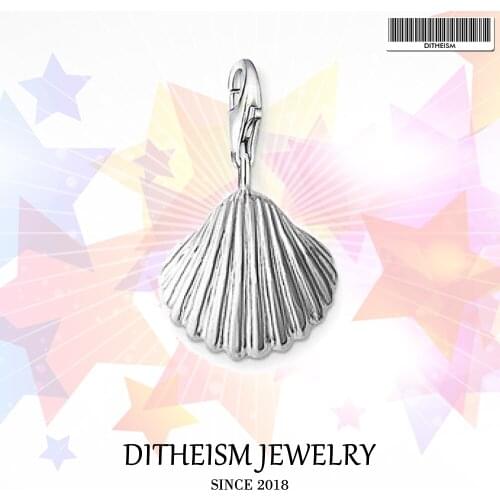 Shell Charms Pendant,2018 Fashion Jewelry 925 Sterling Silver Nautical Gift For Women Girls Fit Bracelet Necklace Bag