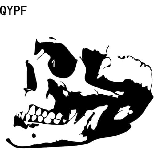 QYPF 16.7*12.5CM Interesting SKULL Car Stickers Vinyl Motorcycle Accessories Decoration C16-0231