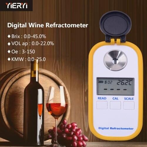 DR40 0-45% Brix Wine Refractometer Refractive Index Handheld Digital Display Wine Juice Special Measurement Tooljavascript