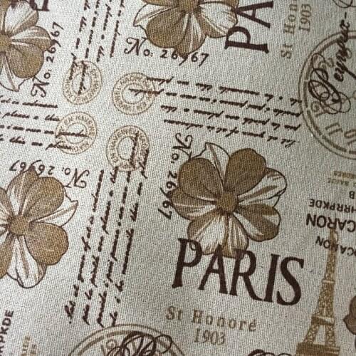 DIY hand printed sunflower tower on linen fabric handicraft lining wholesale tablecloth home decor cotton fabric Top