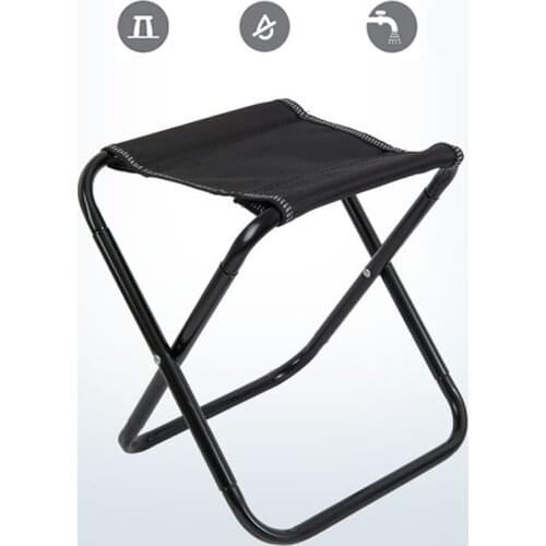 Outdoor Stainless Steel Folding Stool Fishing Stool Full Folding Oxford Cloth Fishing Chair Portable Camping Stool
