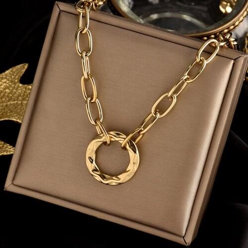 316L Titanium stainless steel inserts No fading chain Upscale jewelry simple Necklace fashion charm Light luxury gift women