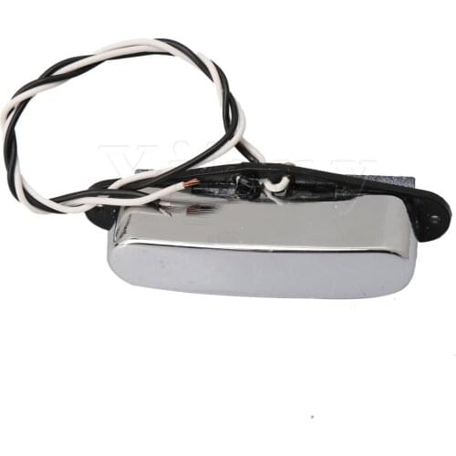 Yibuy 2 x Chrome and Black Guitar Bridge and Neck Pickup for Electric Guitar