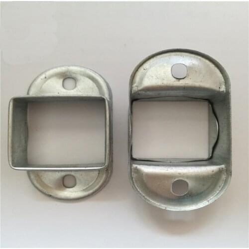 Guardrail Iron Fittings 40mm Square Tube Fixed Seat No-need Weld Tube Connector Flange Base