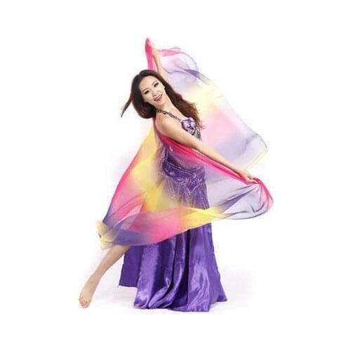 New style belly dance accessories Imitation silk belly dance veils for women belly dance colors 2.1*1.1Mveils