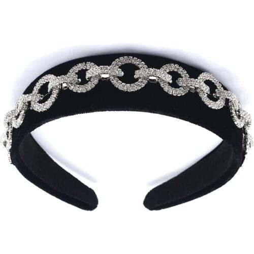 2020 Brand Statement ZA Headband Hair Jewelry Accessories Women Luxury Hairband Crystal Rhinestone Pearl Headband Hairwear