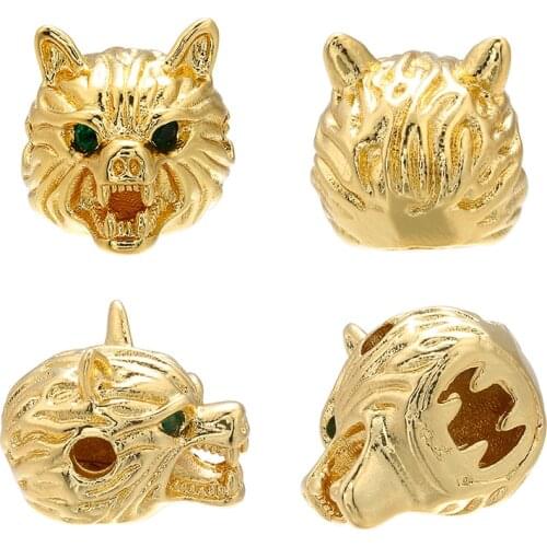 ZHUKOU 11x14mm exquisite brass Monster beads for women necklace bracelet earrings jewelry accessories Making findings model:VZ23