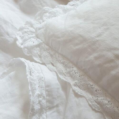 1 pcs Pure linen romantic French luxury Lace single pillowcase Natural air-conditioning bed pillowcase for the head
