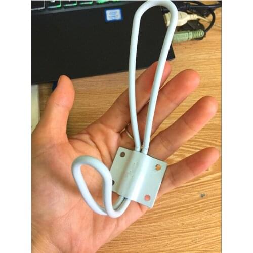 White Door Hanger Hooks Fashion Bathroom Wall Hanger Hats Bag Keychain Iron Hook Coat Wall Hooks with Screws 122*28mm,10Pcs