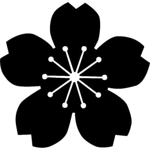 15.1cm*14.6cm Cherry Blossom Flower Stickers Decals Car-Styling